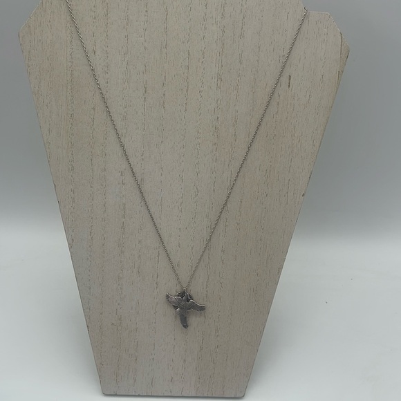 Johnny Was Dreamer Charm Necklace Silver  Bird Flowers Boho Spirit NWT - Picture 2 of 10